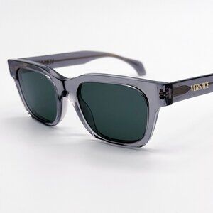 NEW VE4486 5510/71 VERSACE GRAY GREEN UNISEX SUNGLASSES VE4486 551071